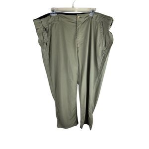 Duluth Trading Co Cargo Pants Green Nylon Mens 2XL Outdoor Tactical Utility Hike
